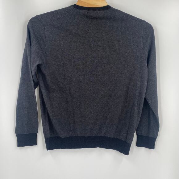 Polo Ralph Lauren‎ Large Gray Black Crewneck Pima Cotton Pullover L/S Sweater - Picture 5 of 5